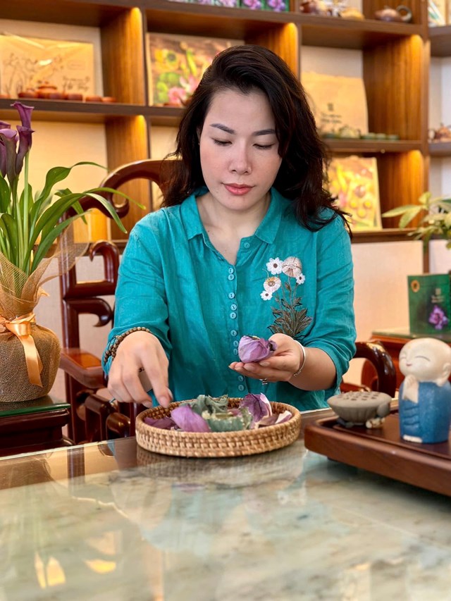 Đặc sản trà sen Tây Hồ Hiền Xiêm chinh phục người yêu trà - Ảnh 4