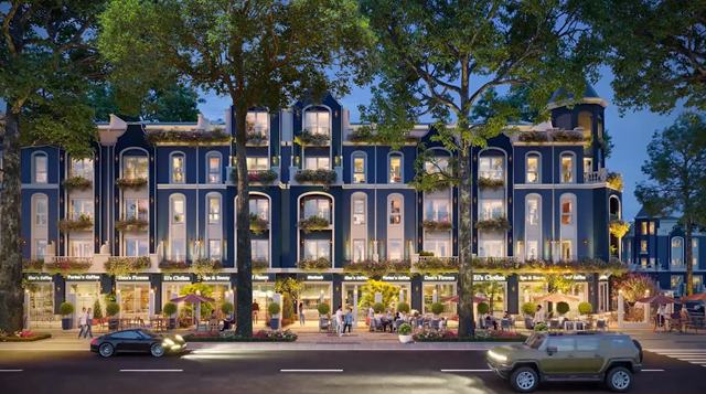 D&atilde;y shophouse Eurowindow Central Avenue tạo n&ecirc;n kh&ocirc;ng gian mua sắm s&ocirc;i động cả ng&agrave;y