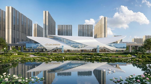 Ga đường sắt tốc độ cao H&agrave; Nội - Quang Ninh đưa d&ograve;ng kh&aacute;ch khổng lồ đến Vincom Collection Bazaar &nbsp;