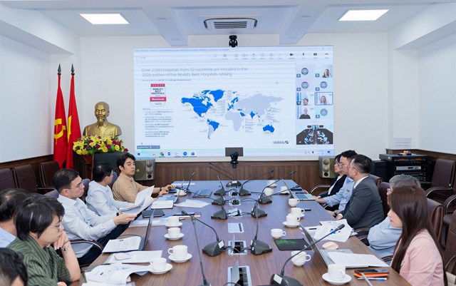 Cục Quản l&yacute; Kh&aacute;m chữa bệnh (Bộ Y tế), Vinmec v&agrave; Statista Healthcare trao đổi định hướng đưa Việt Nam tham gia bảng xếp hạng bệnh viện to&agrave;n cầu.