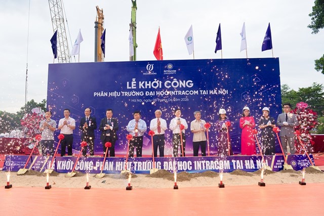 Trường Đại học Intracom kỷ niệm 20 năm thành lập và khởi công phân hiệu tại Hà Nội - Ảnh 1