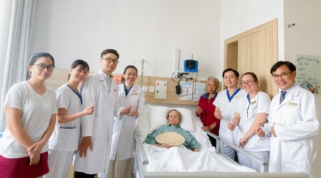 Bệnh nh&acirc;n Huệ hồi phục t&iacute;ch cực sau ca can thiệp.