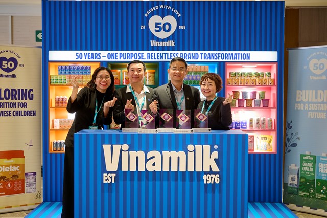 Vinamilk gi&agrave;nh chiến thắng &aacute;p đảo với 5 hạng mục tại Giải thưởng Đổi mới Ng&agrave;nh sữa Thế giới (Ảnh: VN).