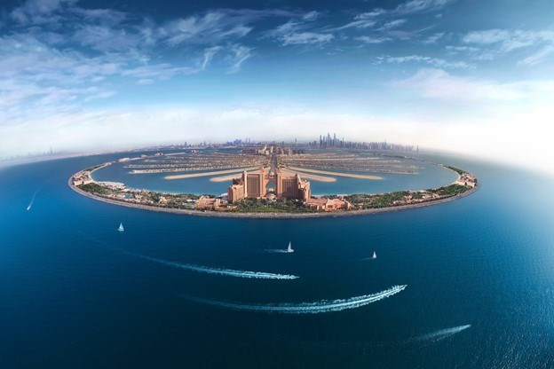 "Đảo cọ" Palm Jumeirah tại Dubai. Ảnh: Atlantis