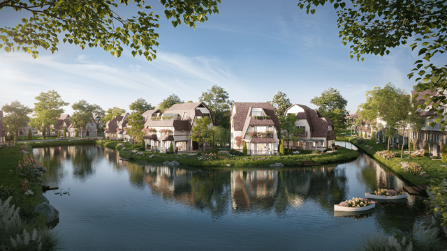 Mỗi m2 xây dựng tại Đảo Châu Âu sẽ có 2m2 mặt nước tương ứng