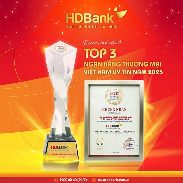 HDBank giữ vị tr&#237; thứ 3 Top ng&#226;n h&#224;ng ni&#234;m yết uy t&#237;n v&#224; hiệu quả nhất Việt Nam - Ảnh 2