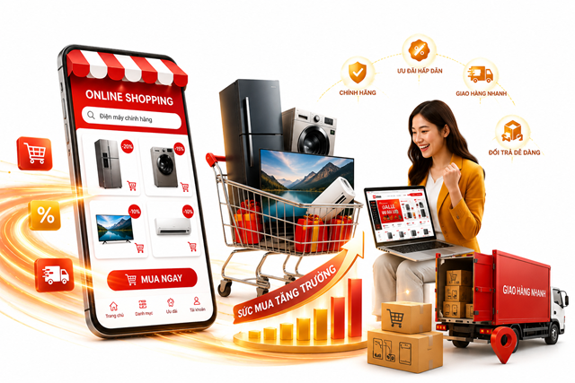 Sức mua online giảm nhiệt, m&ocirc; h&igrave;nh b&aacute;n h&agrave;ng dễ d&atilde;i dần mất chỗ đứng. (Ảnh minh hoạ)