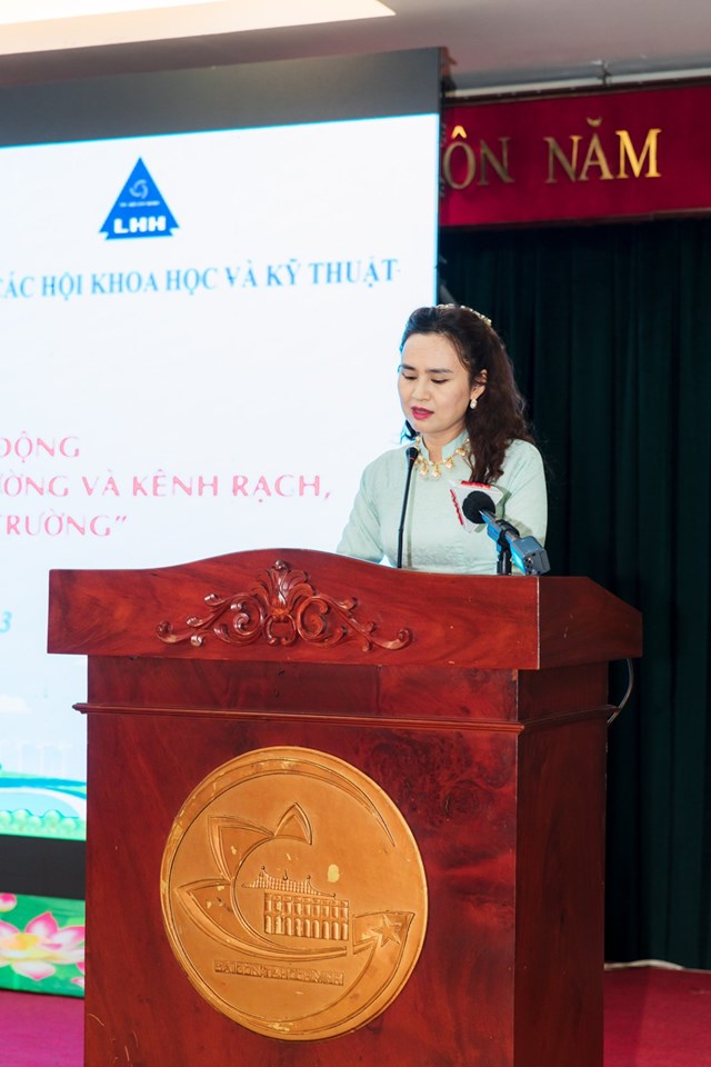 Bà Nguyễn Thị Thanh Mai – phó Chủ tịch Tập đoàn Mai Hoa phát biểu tại hội nghị.