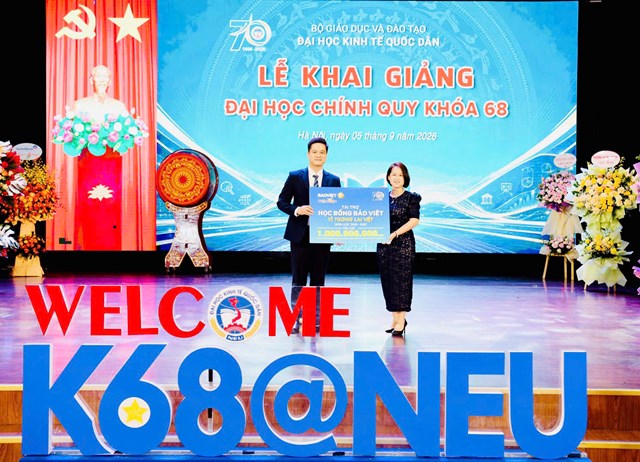 1. Bảo Việt d&agrave;nh 1 tỷ đồng trao học bổng &ldquo;Bảo Việt - V&igrave; tương lai Việt&rdquo; cho sinh vi&ecirc;n Đại học Kinh tế Quốc d&acirc;n năm học 2026 - 2027