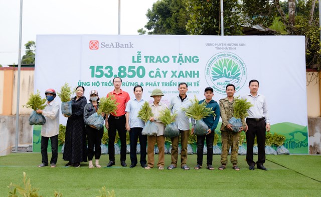 SeABank trao tặng gần 154.000 c&#226;y xanh ủng hộ trồng rừng v&#224; Ph&#225;t triển kinh tế tại H&#224; Tĩnh - Ảnh 1