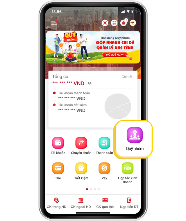 Thu chi minh bạch với t&#237;nh năng Quỹ nh&#243;m tr&#234;n App HDBank - Ảnh 1