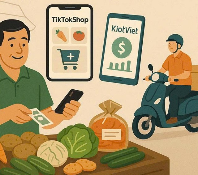 Tiểu thương chuyển đổi số: Cuộc đua kh&ocirc;ng chỉ nằm ở lượt b&aacute;n