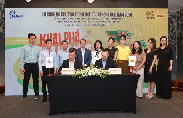 Cục Du lịch Quốc gia Việt Nam và Nestlé Việt Nam ký thỏa thuận hợp tác chiến lược năm 2024 nhằm thúc đẩy du lịch, văn hóa, ẩm thực Việt Nam