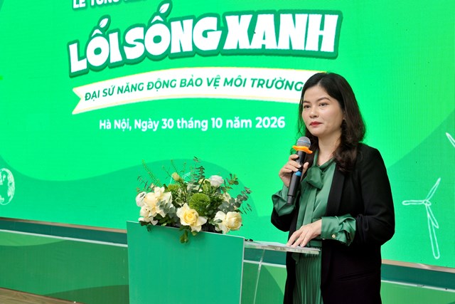 Bà Lê Thị Hoài Thương, Giám đốc Đối ngoại, Nestlé Việt Nam phát biểu tại sự kiện