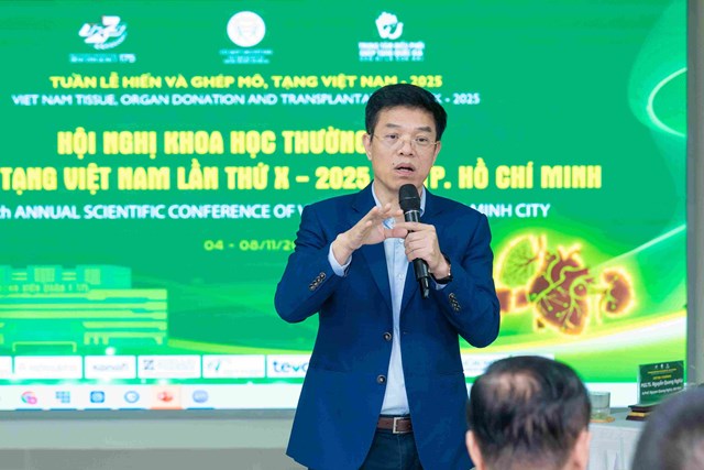 PGS.TS.BS Lê Văn Thành chia sẻ giải đáp chuyên môn ghép gan tại Hội nghị Ghép tạng 2025