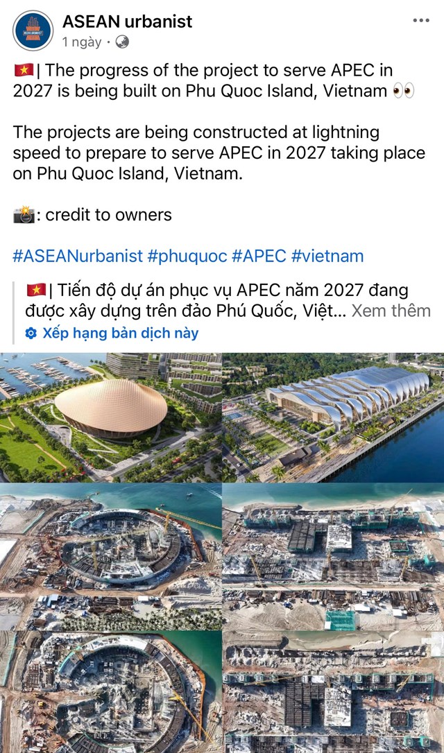 Trang Asean Urbanist đưa tin về cụm công trình APEC tại Phú Quốc