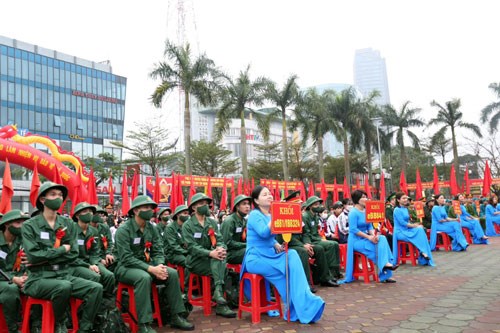 Lễ giao nhận quân tại TP. Hà Tĩnh.