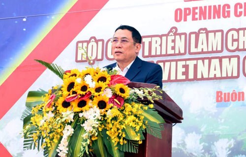 Ông Võ Văn Cảnh, Phó Chủ tịch UBND tỉnh Đắk Lắk phát biểu tại buổi lễ.