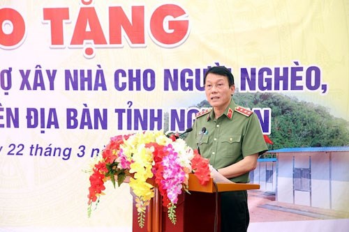 Thượng tướng Lương Tam Quang, Thứ trưởng Bộ Công an phát biểu