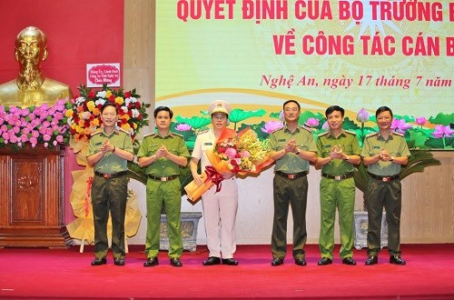Đại tá Trần Hồng Quang làm Phó Giám đốc Công an tỉnh Nghệ An (Ảnh: Công an Nghệ An)