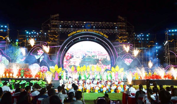 Chương trình nghệ thuật đêm khai mạc Festival Dân ca ví, giặm Nghệ Tĩnh 2023.