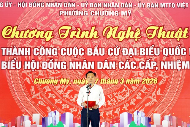 &Ocirc;ng Ph&iacute; Minh Hải - B&iacute; thư Đảng ủy, chủ tịch HĐND phường khai mạc chương tr&igrave;nh