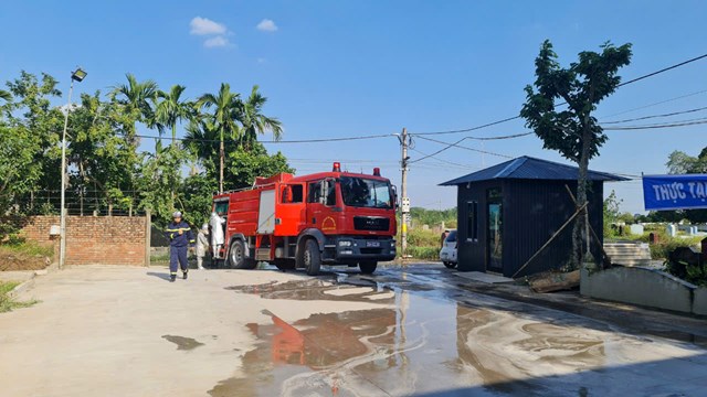 Thực tập an to&agrave;n PCCC cho c&aacute;n bộ v&agrave; c&ocirc;ng nh&acirc;n của c&ocirc;ng ty