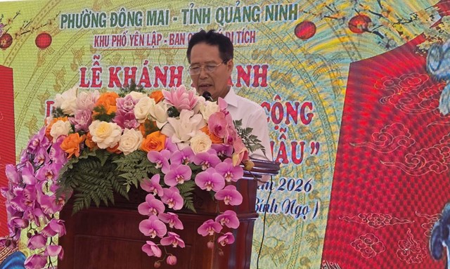&Ocirc;ng B&ugrave;i C&ocirc;ng Điền, Trưởng Ban c&ocirc;ng t&aacute;c Mặt trận khu phố Y&ecirc;n Lập, Trưởng BQL khu di tich Y&ecirc;n Lập.